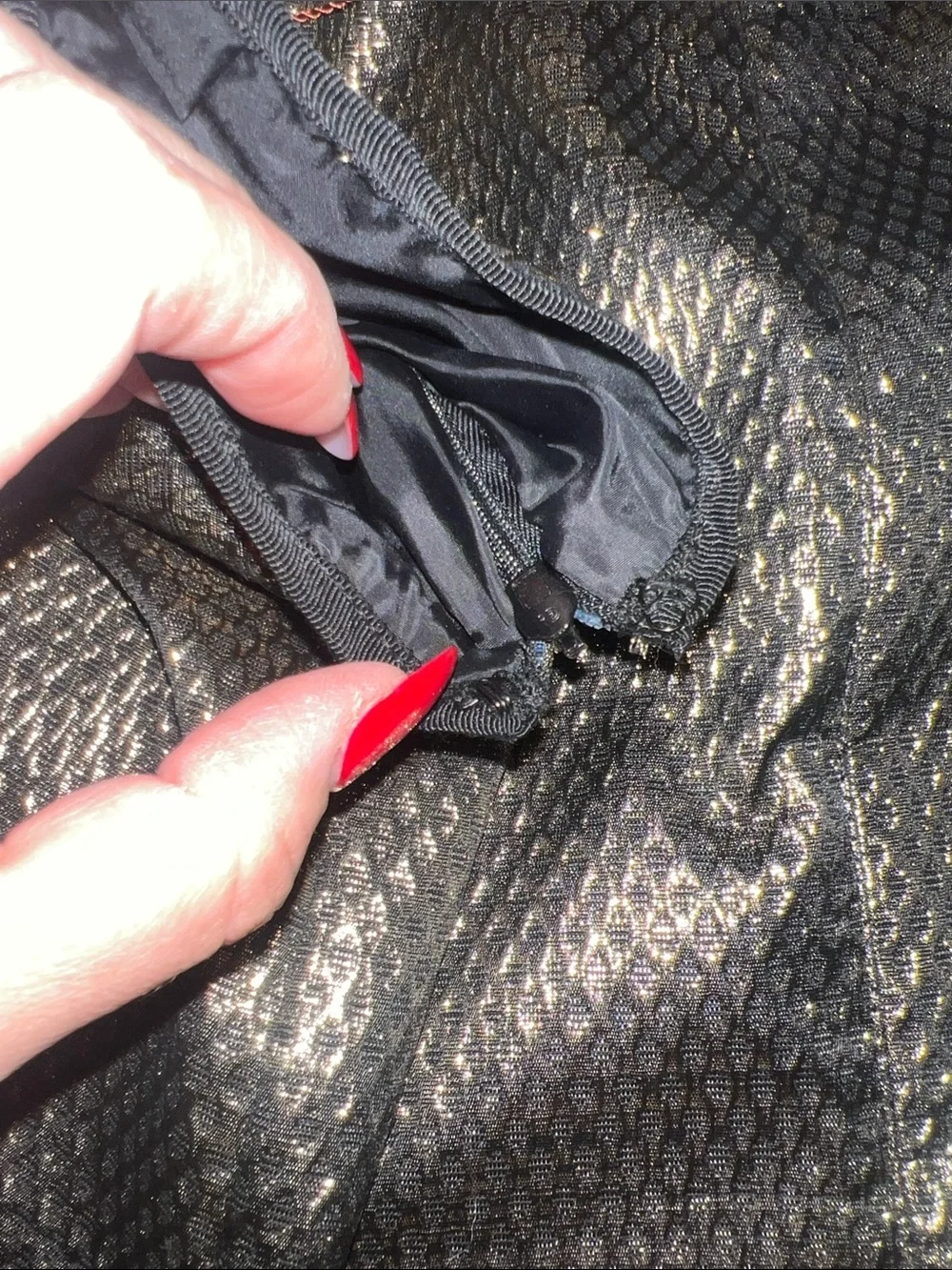Metallic Black Sheen Women’s Skirt